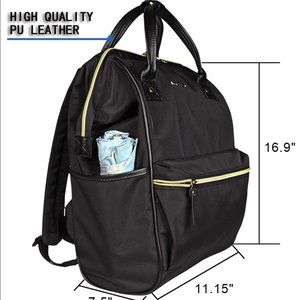 Black laptop backpack-commuter friendly! Huge!